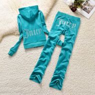 Juicy Couture Studded Juicy Logo Velour Tracksuits 666 2pcs Women Suits Green