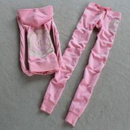 Juicy Couture Crown JC Velour Tracksuits 7193 2pcs Women Suits Pink