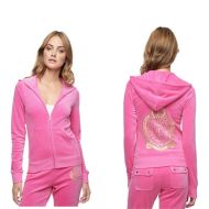Juicy Couture Crown JC Velour Tracksuits 7193 2pcs Women Suits Rose
